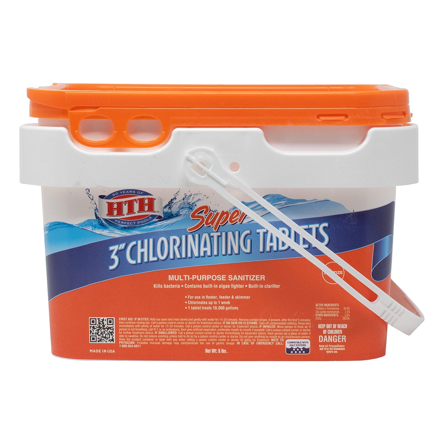 Hth 42042 Super 3 Chlorinating Tablets Swimming Pool Chlorine, 5 Lbs