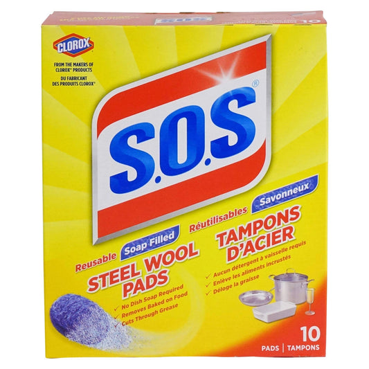 S.o.s Steel Wool Soap Pads,10 Count Box (6 Boxes Total60 Pads Total)