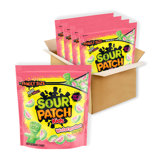 Sour Patch Kids Watermelon Soft & Chewy Candy, Family Size, 4 - 1.8 Lb Bags Watermelon 4 Count (pack Of 1)