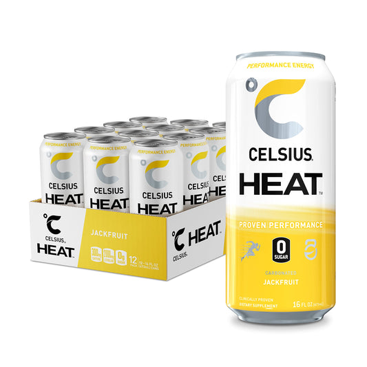 Celsius Heat Performance Energy Drink, Jackfruit, 192 Fl Oz (pack Of 12) Heat Sparkling Jackfruit 16 Fl Oz (pack Of 12)