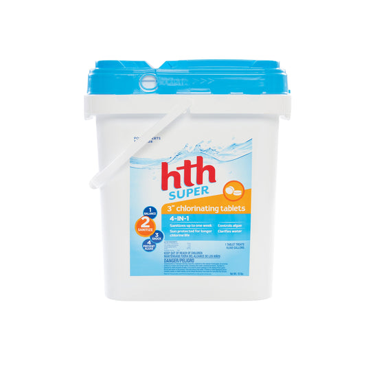 Hth 42011 Super 3 Tablets Swimming Pool Chlorine, 15 Lbs