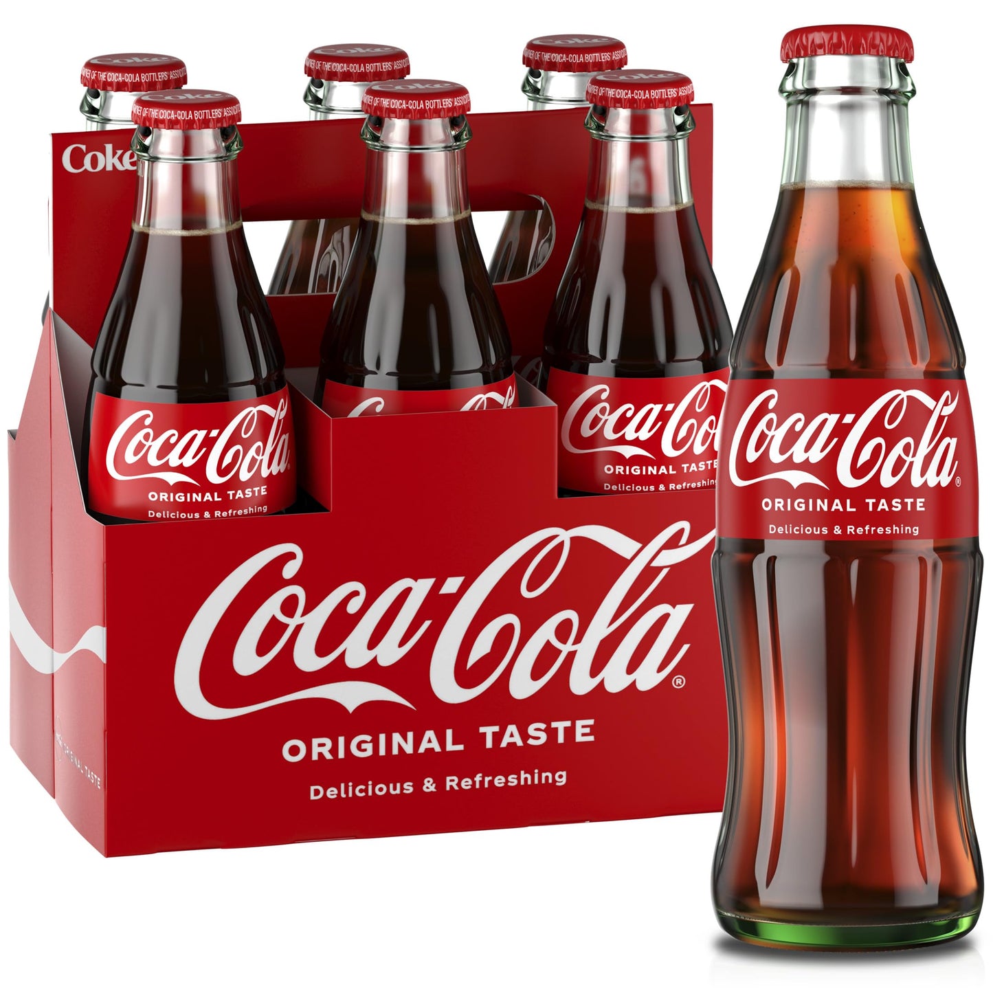 Coca-cola Original, Soda Soft Drink, 8 Fl Oz Bottles, 6 Pack Original 8 Fl Oz (pack Of 6)