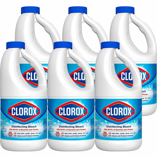 Clorox, Clo32260ct, Disinfecting Bleach - Regular, 6  Carton, White