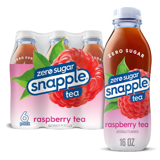 Snapple Diet Raspberry Tea, 16 Fl Oz Recycled Plastic Bottle, 6 Pack Raspberry 16 Fl Oz (pack Of 6)