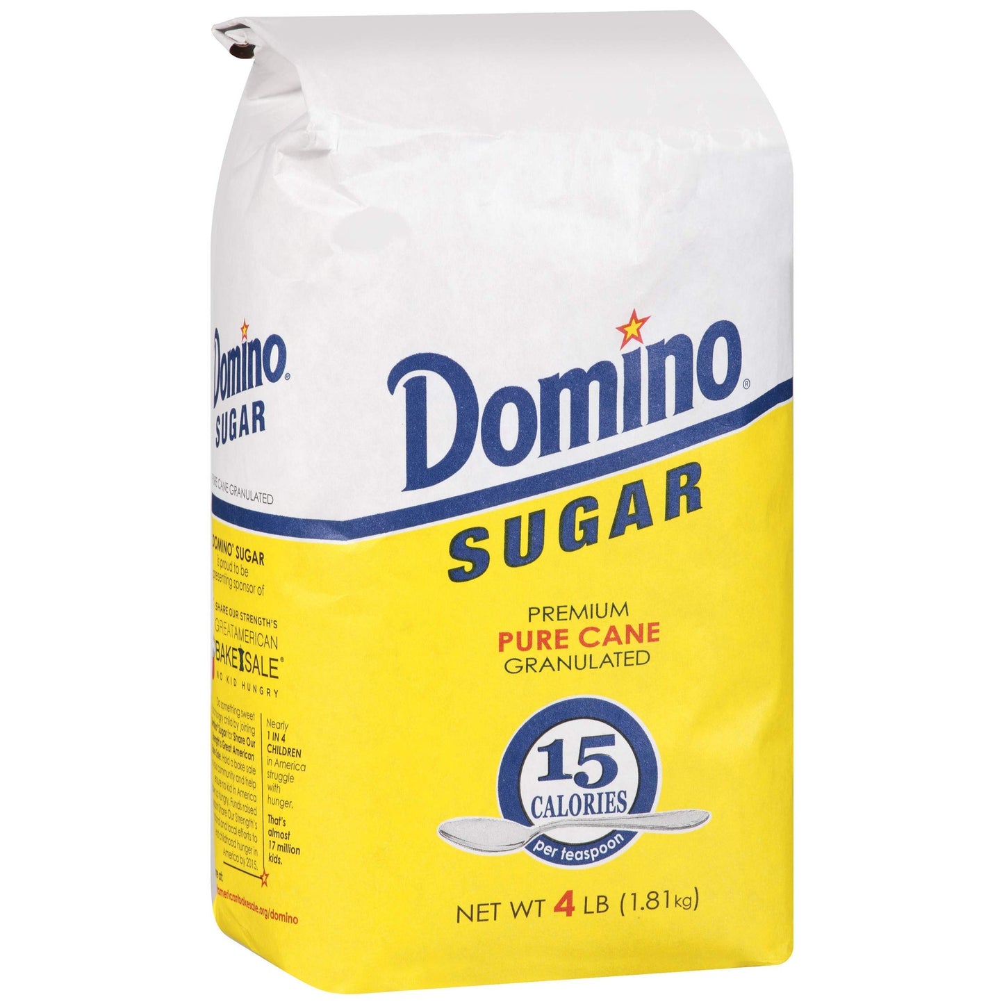 Domino Granulated Pure Cane White Sugar 4 Lb Bag (single) 4 Pound (pack Of 1)