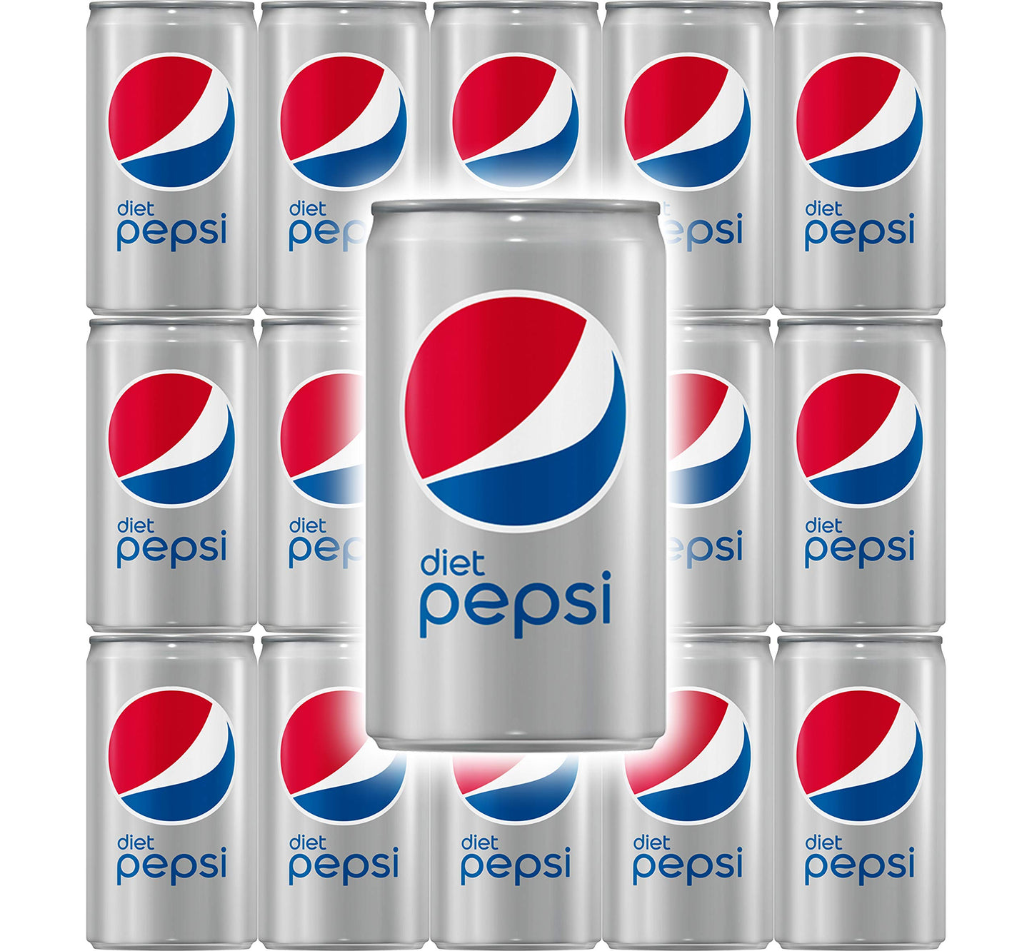 Diet Pepsi Cola, 7.5 Fl Oz Mini Can (pack Of 15, Total Of 122.5 Oz)