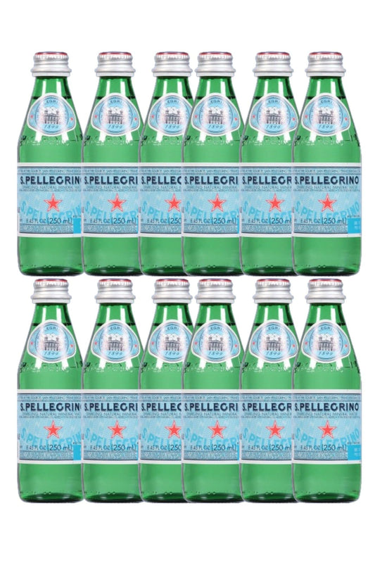 Cameo Selection - S. Pell Sparkling Natural Mineral Water, 8.45 Fl Oz. Glass Bottle (12 Count)