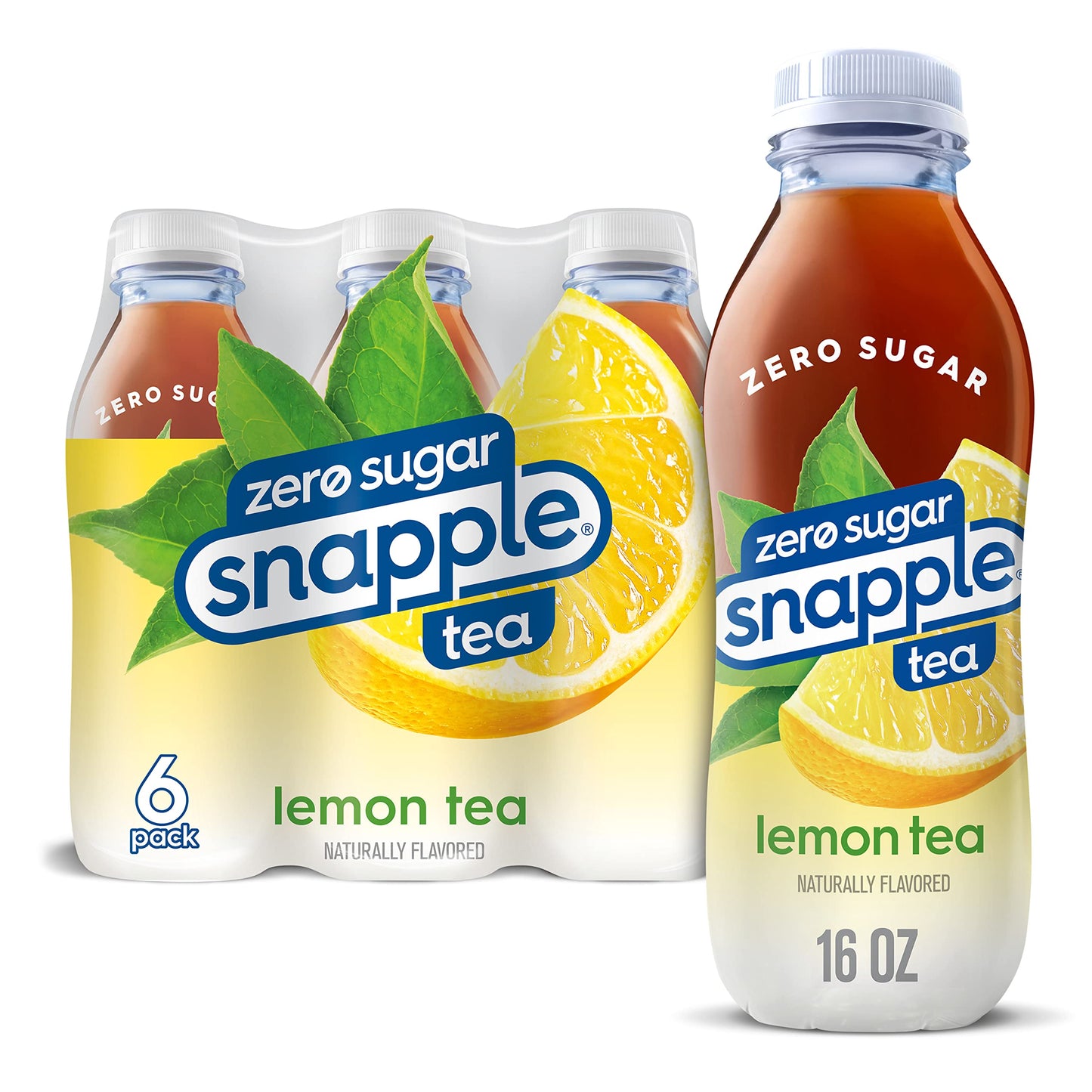 Snapple Diet Lemon Tea, 16 Fl Oz Recycled Plastic Bottle, 6 Pack Lemon 16 Fl Oz (pack Of 6)