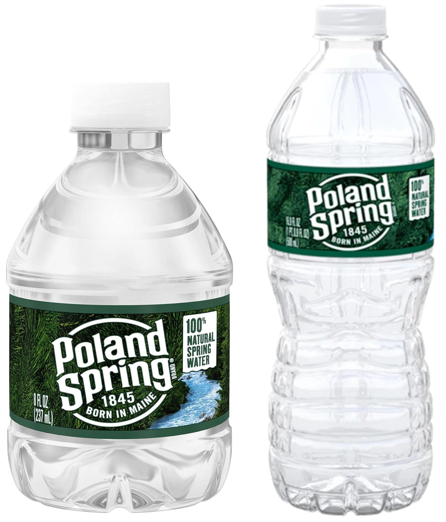 Poland Springs 8oz & 16.9oz Variety Bundle- 12 Each (24 Pack)