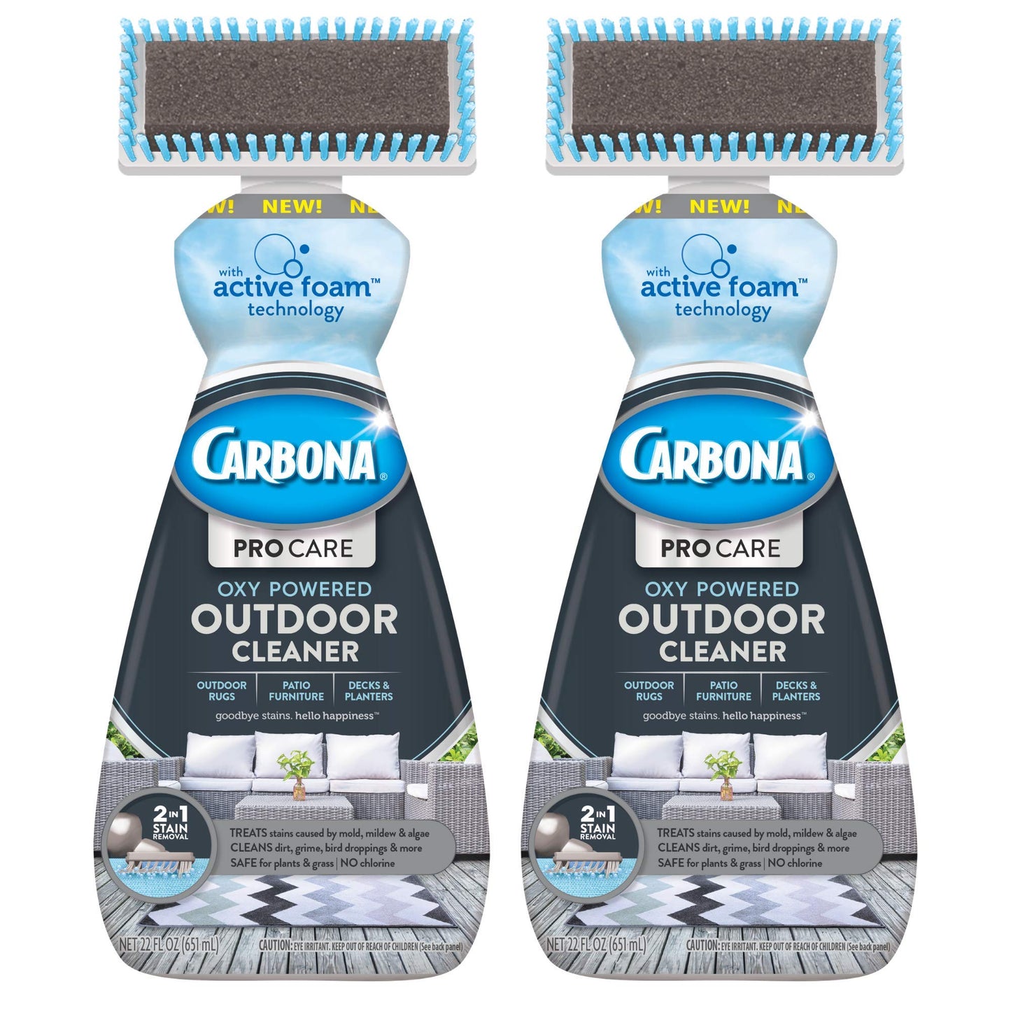 Carbona Pro Care Oxy Powered Outdoor Cleaner With Active Foam Technology  22 Fl Oz, 2 Pack 11 Fl Oz (pack Of 2)