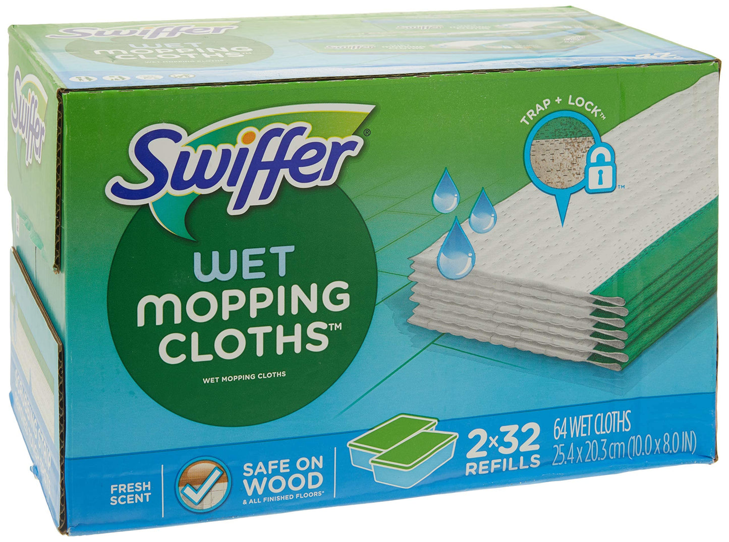 Swiffer Sweeper Wet Mopping Cloths Refills Open Window Fresh 32 Count Pack Of 2 Fresh Frais 64 Count (pack Of 1)