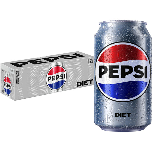 Diet Pepsi Cola Soda Pop, 12 Fl Oz Cans, 12 Pack Diet 12 Fl Oz (pack Of 12)