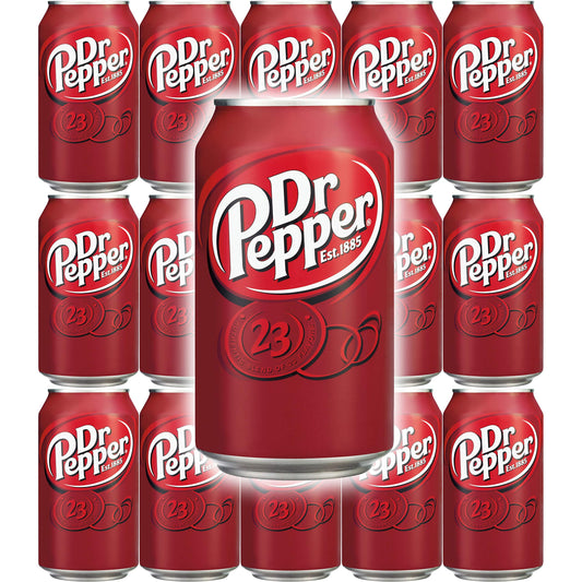 Dr Pepper Soda Cans, 12oz Can (pack Of 15, Total Of 180 Oz)