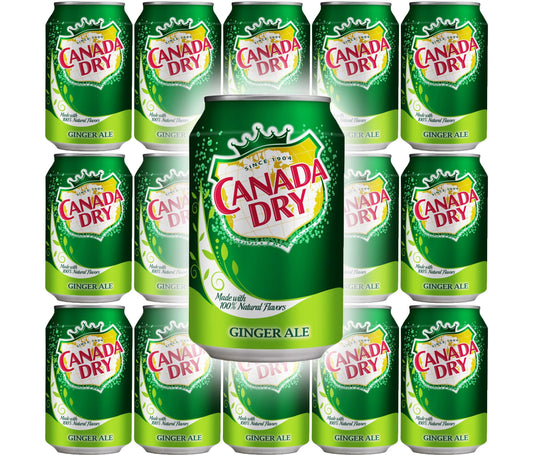 Canada Dry Ginger Ale, 12oz Can (pack Of 15, Total Of 180 Oz) Ginger 12 Ounce (pack Of 15)